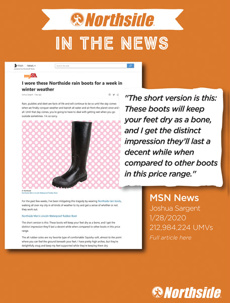 rain boots featured in MSN